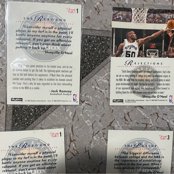 1993-94 NBA Skybox Premium Cards Shaq Talk Insert 4 Card Lot - Picture 11 of 11